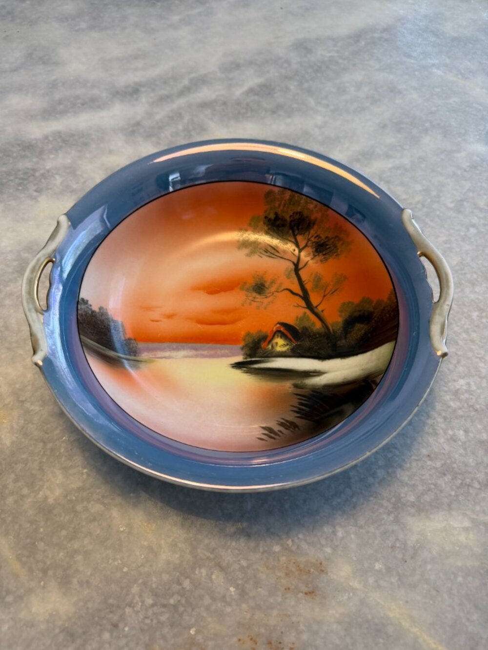 Noritake Hand-painted Porcelain Serving Bowl, made in Japan